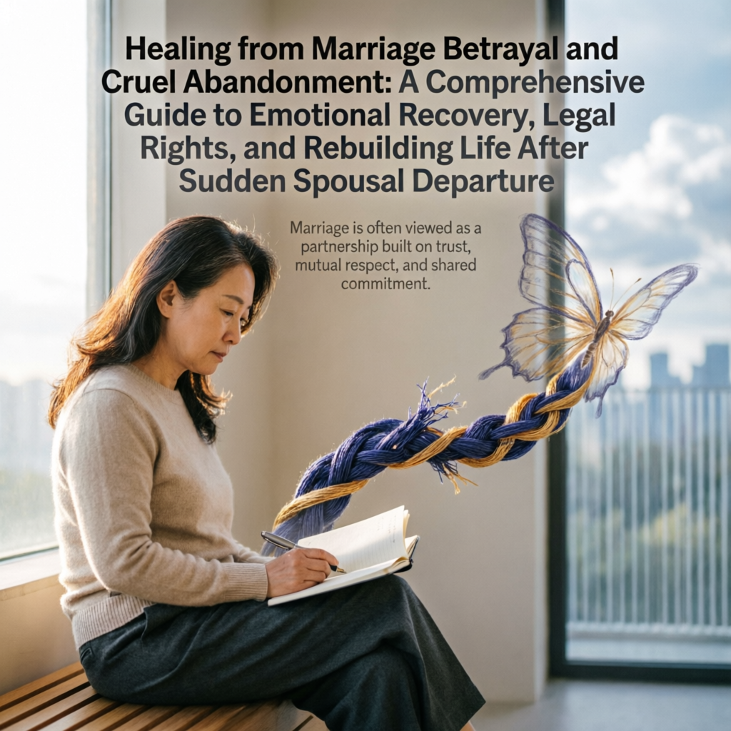 Healing from Marriage Betrayal and Cruel Abandonment: A Comprehensive Guide to Emotional Recovery, Legal Rights, and Rebuilding Life After Sudden Spousal Departure