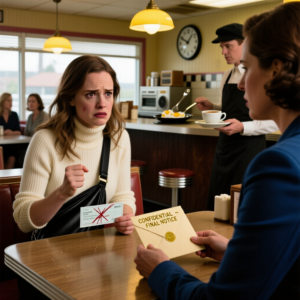“We’re not funding your law degree, Elena. Your brother needs it for his franchise.” She slid the voided check across the diner table without looking at me. I smiled, tucked it into my bag, and opened the envelope that would finally make them regret it.