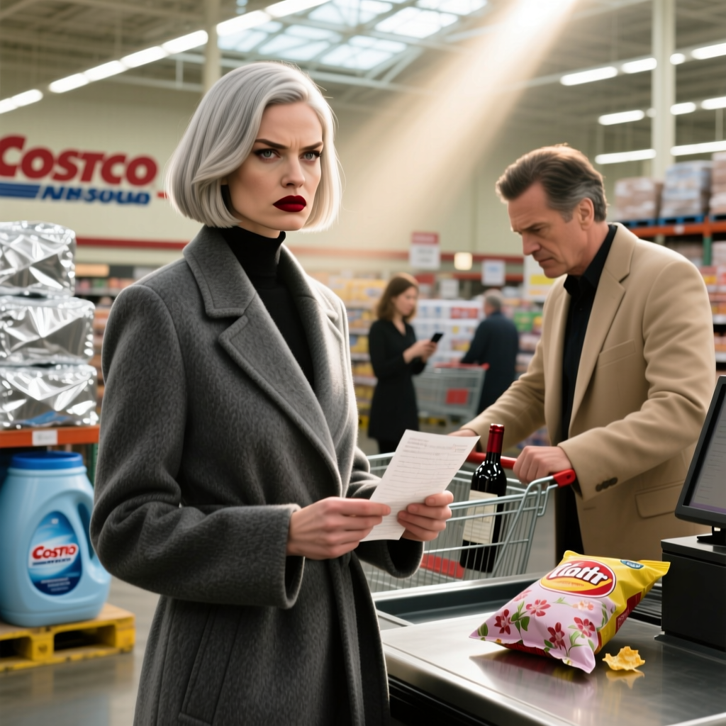 I stood at the Costco checkout at 10 a.m. when Mark shoved his cart against mine and snatched the credit card. “You’re dead weight, Clara,” he muttered, leaving me with a declined receipt and his mistress’s floral dress on the belt. He thought I had nothing left to lose. But he didn’t see the unopened certified letter tucked in my coat pocket. By Friday, his entire company would belong to me.