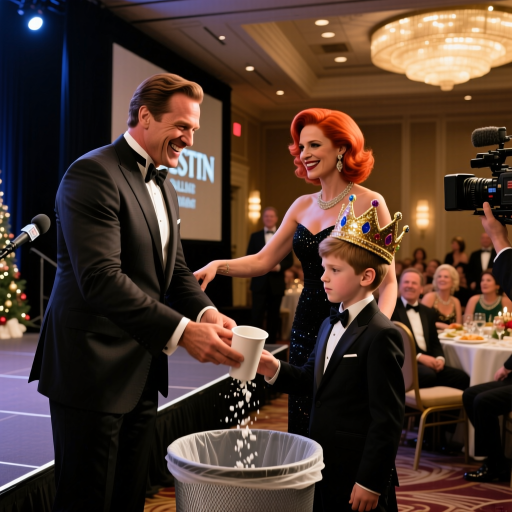 The Holiday Gala at the Westin Ballroom was supposed to be our fresh start. Instead, David stepped onto the stage, picked up our son’s glittery handmade birthday crown, and dropped it straight into the trash can. “Some things just aren’t worth saving, Clara. It’s time to grow up,” he told the cameras, smiling for the local press. He didn’t know I’d already signed the paperwork to buy his company’s biggest unpaid debt, and the foreclosure notice tomorrow would change everything.